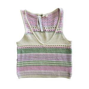 Retrod Pastel Knit Top Sweater Vest